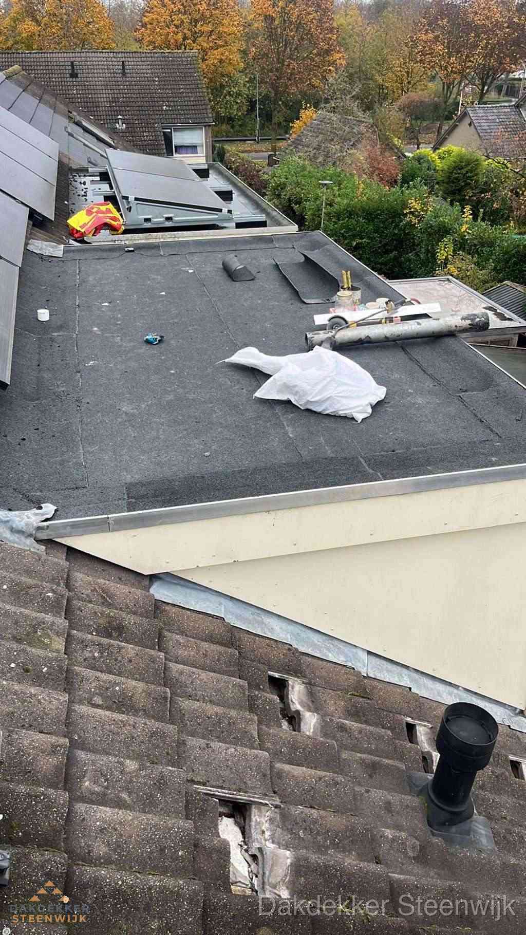 Beschadigde Bitumen Dakbedekking Steenwijk