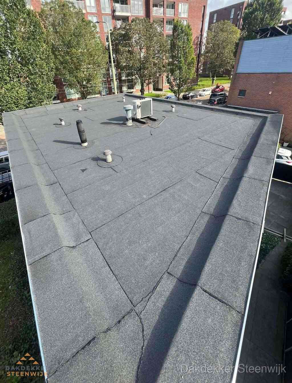 Bitumen Plat Dak Afgewerkt Steenwijk
