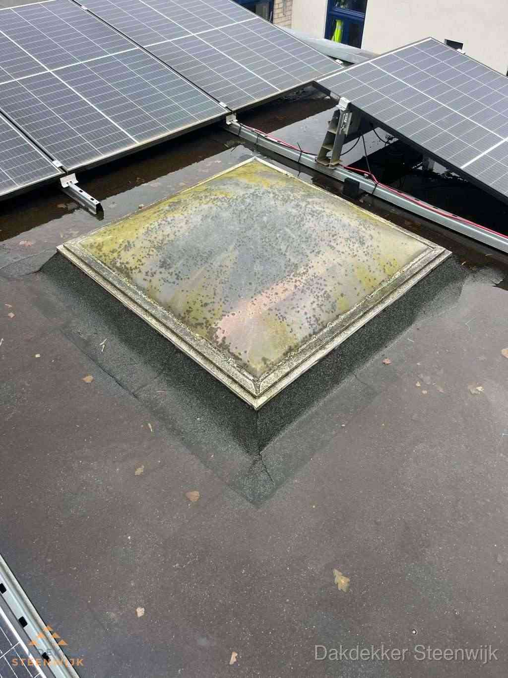 Lichtkoepel Vervuild Plat Dak Steenwijk